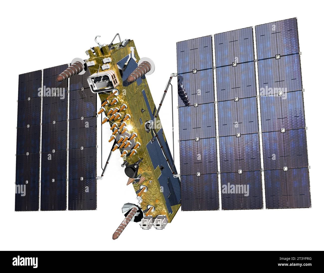 GLONASS-K2 Modern navigation space satellite isolated. 3D render Stock ...