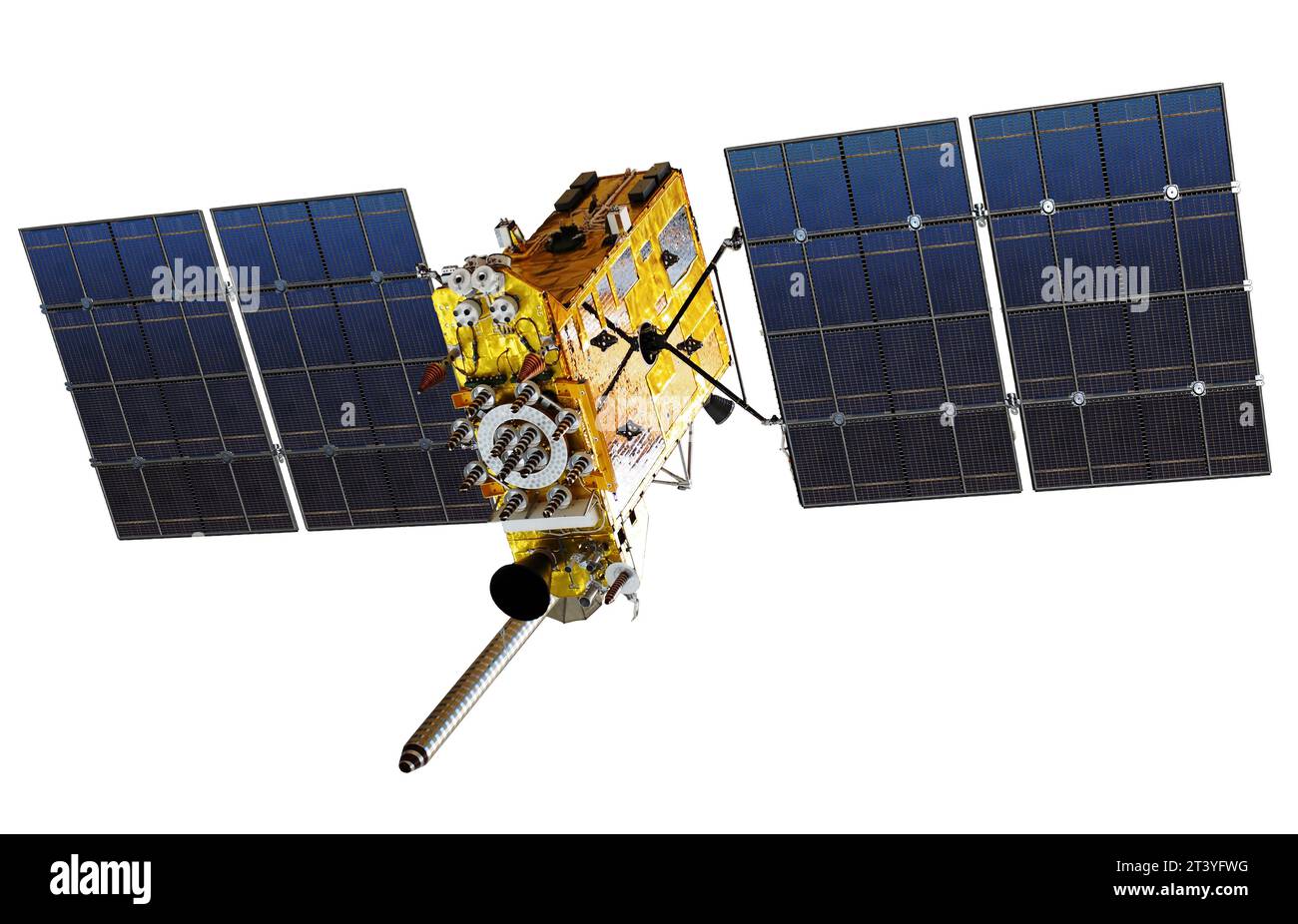 GLONASS-K Navigation satellite isolated on white background Stock Photo ...