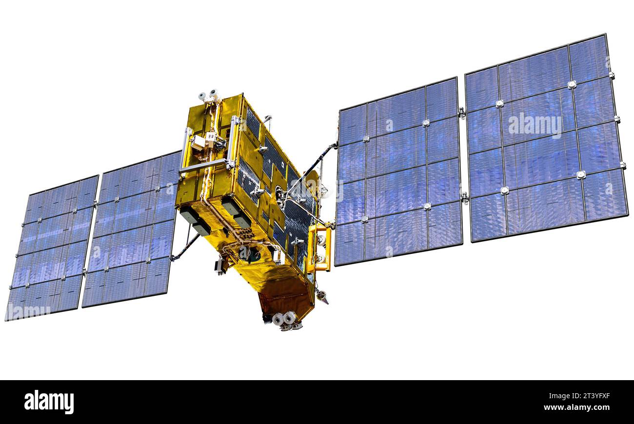 GLONASS-K Navigation satellite isolated on white background Stock Photo ...