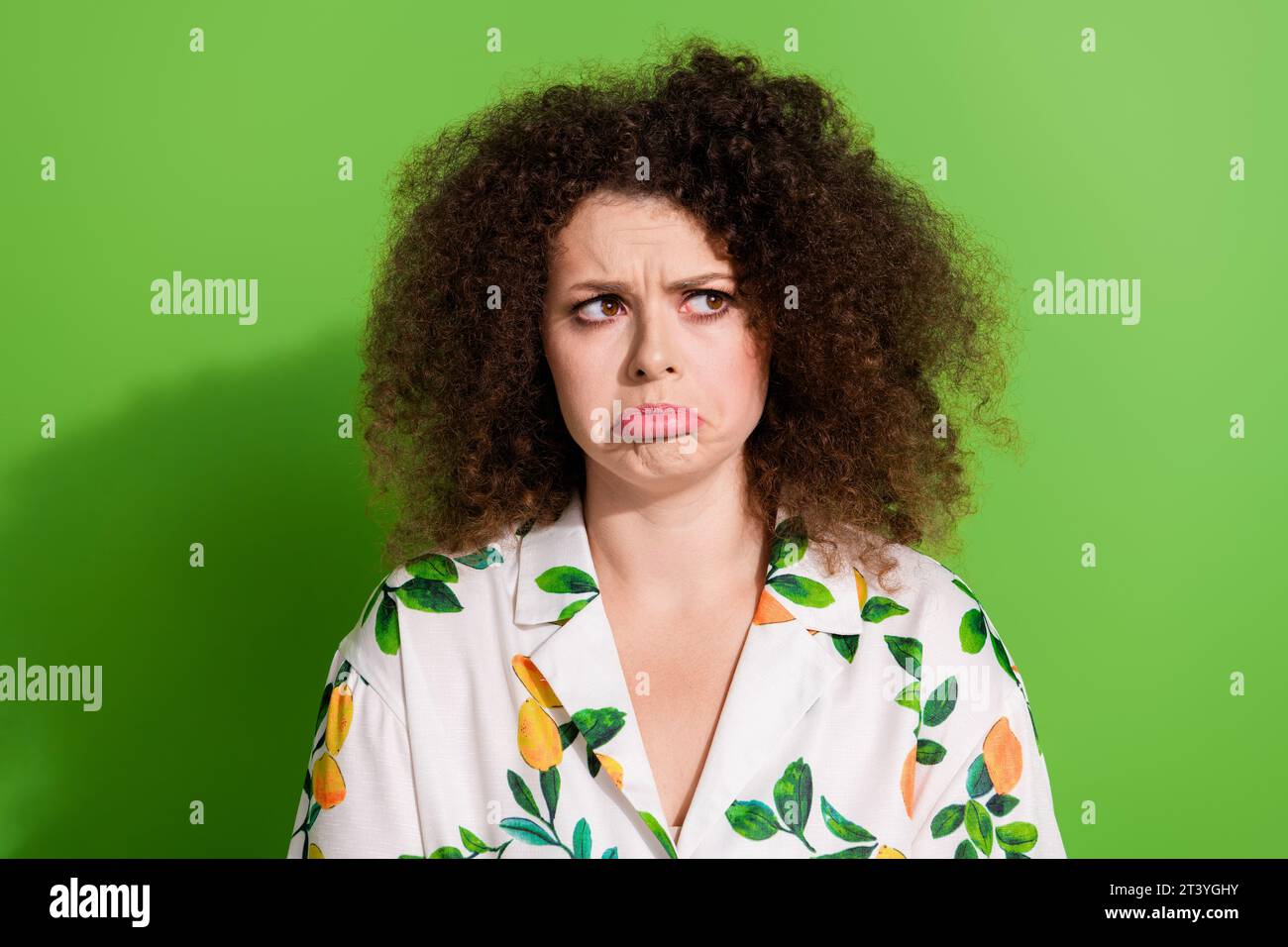 Pretty Disappointed Photo of disappointed pretty lady pouted lips look empty space ...