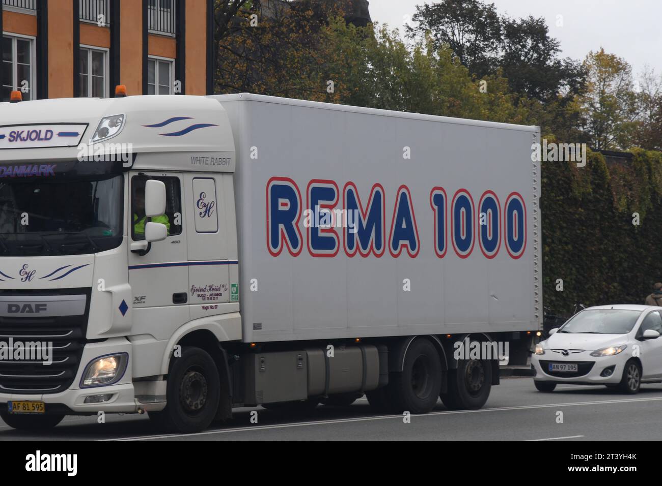 Copenhagen, Denmark /27 October. 2023/. Rema1000 grocerey ruck in ...