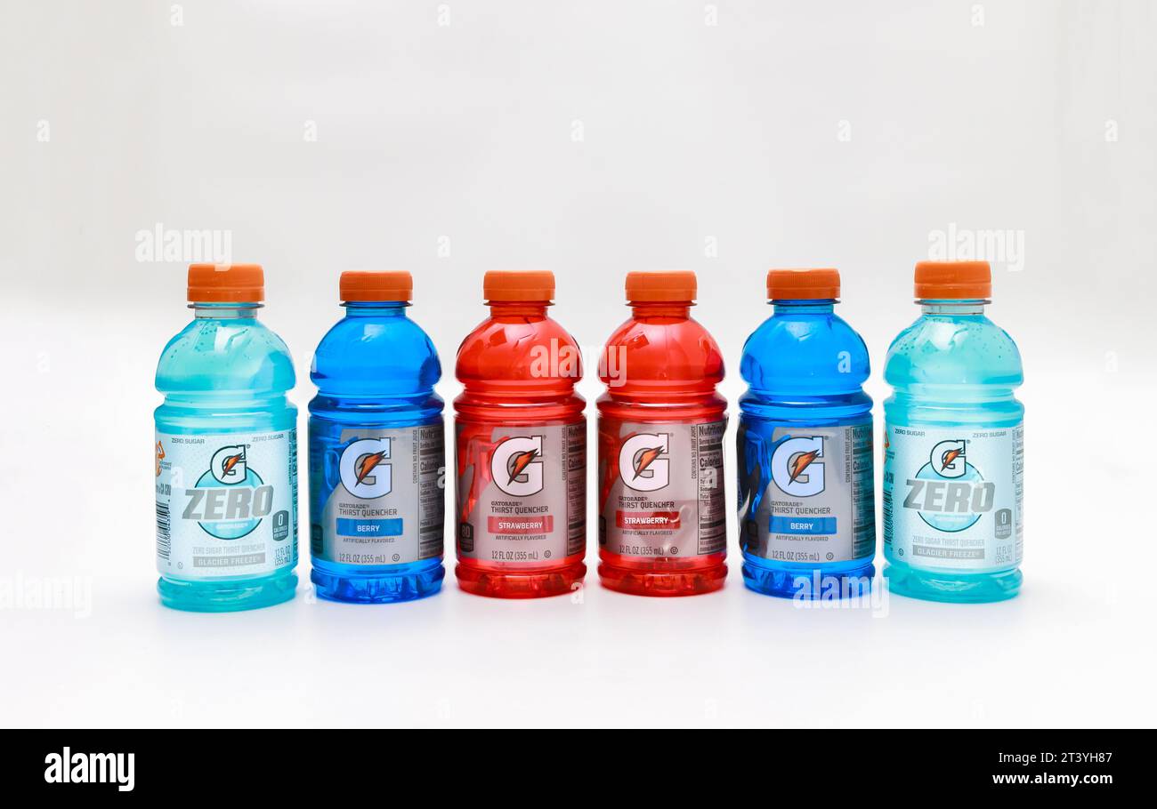 Gatorade sports drink with electrolytes keeps you hydrated Stock Photo