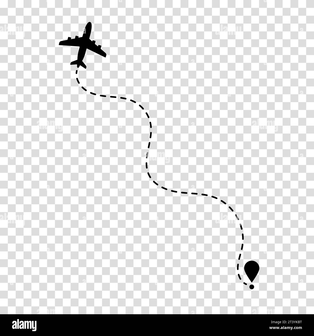 Airplane route plane path. Travel concept. Dotted path airplane ...