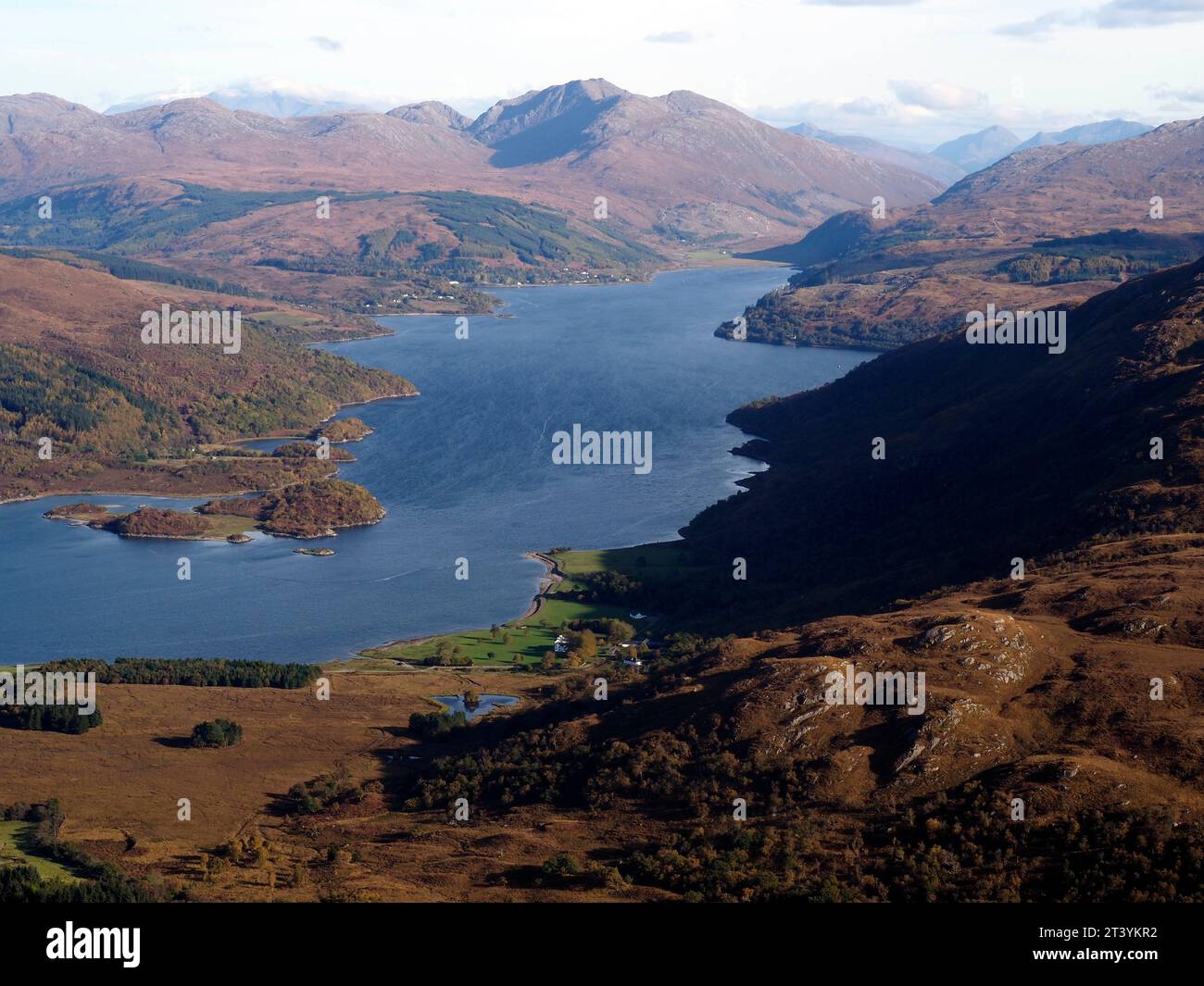 Loch Sunart from Meall an damhain, Morvern, Scotland Stock Photo