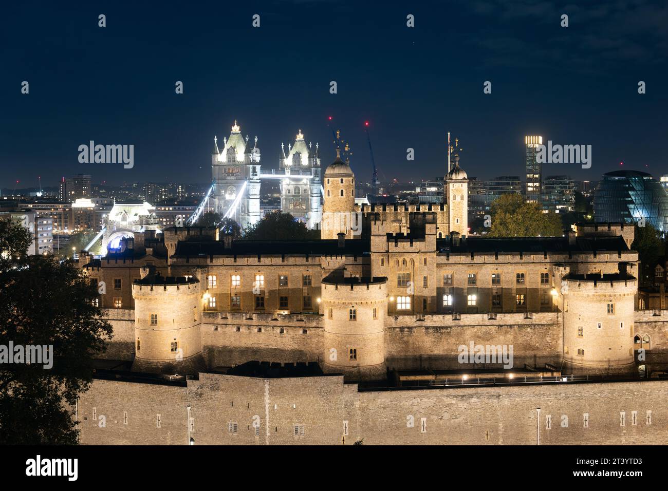 tower of london and tower bridge Stock Photo