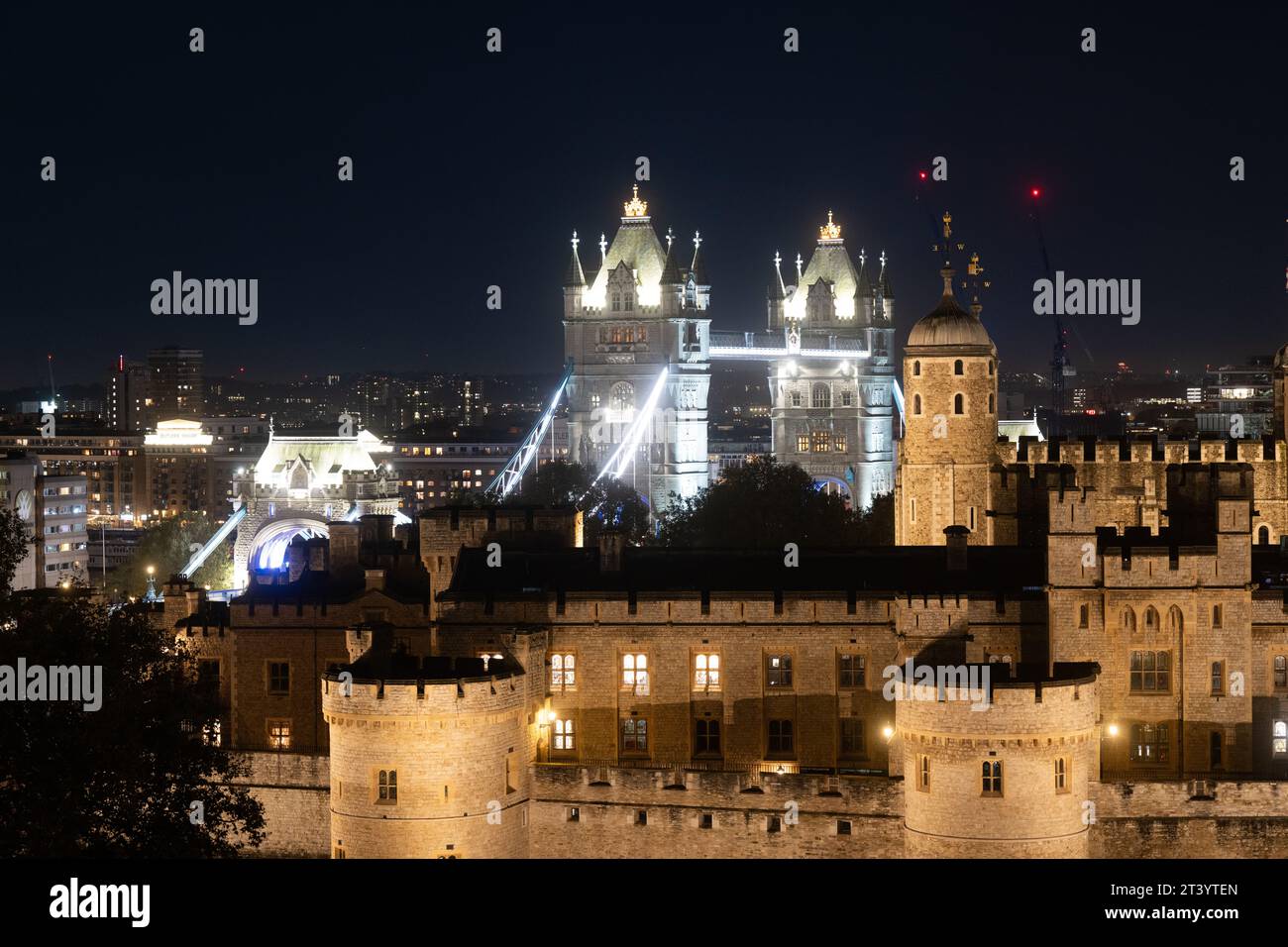 tower of london and tower bridge Stock Photo
