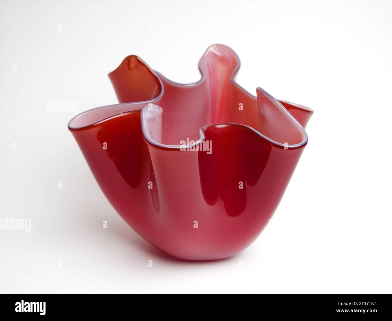 Vintage 194050s Venini glass handkerchief vase Stock Photo Alamy