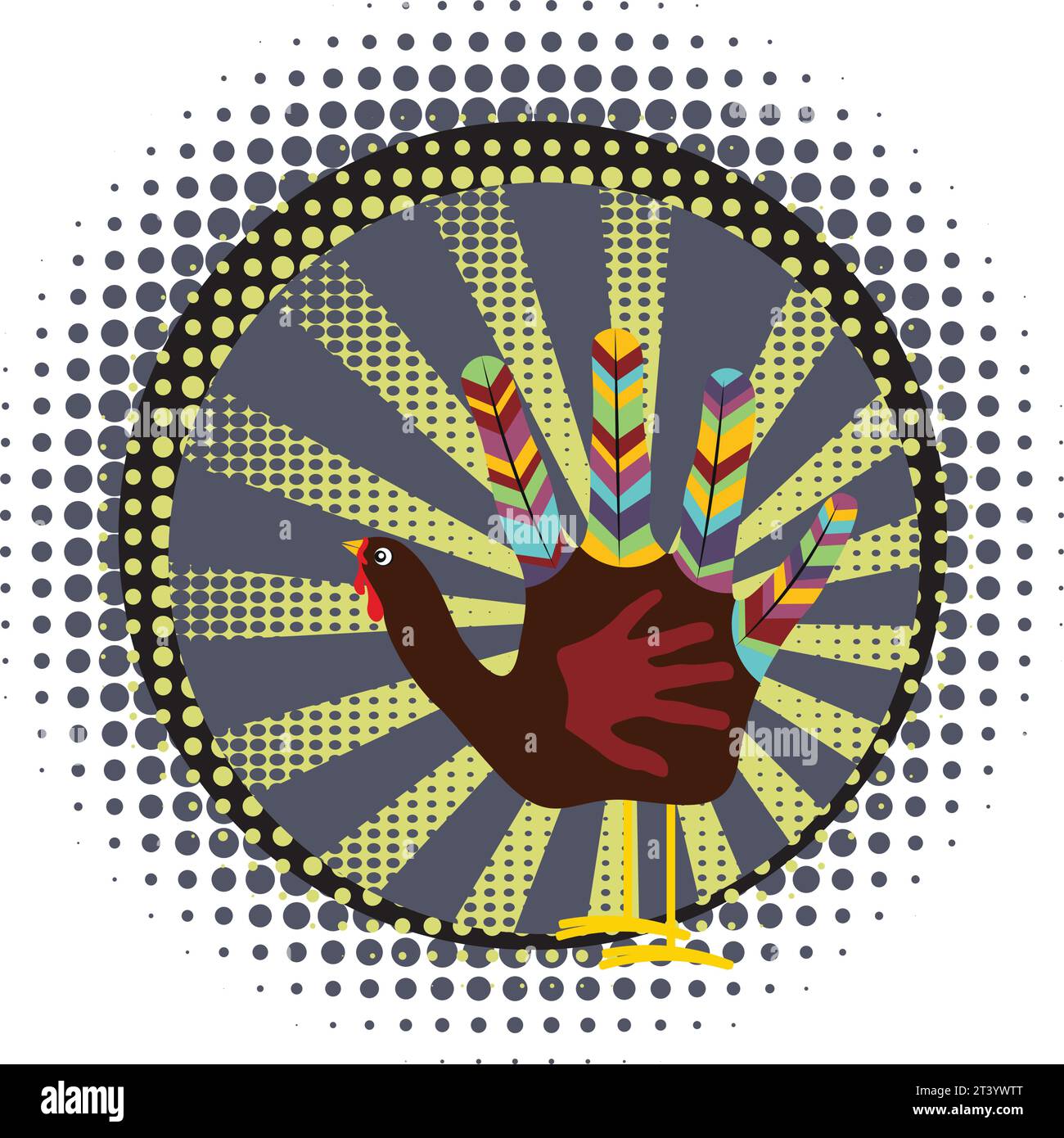 Hand Turkey Bird3 Royalty Free Vector Image Stock Vector Image And Art Alamy