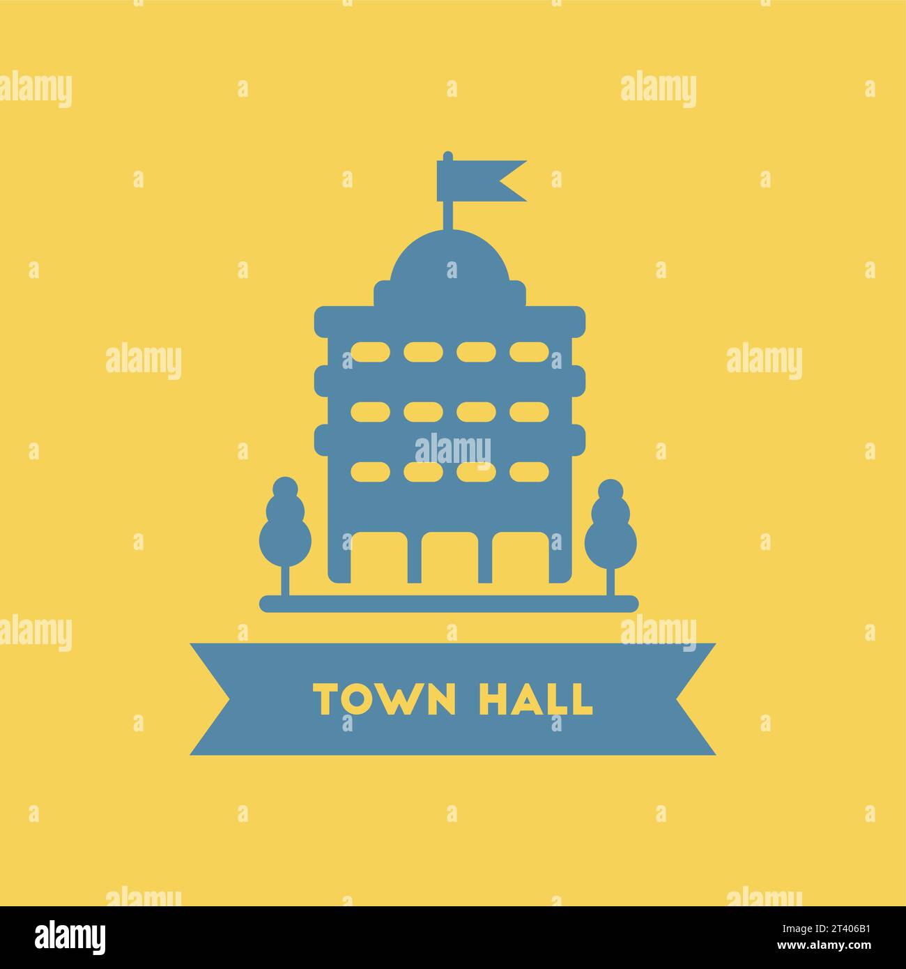 Town hall building Royalty Free Vector Image Stock Vector Image & Art