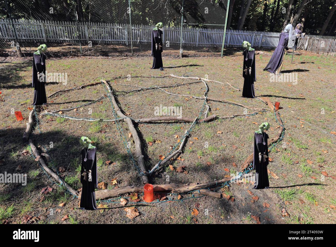 Halloween scene Long Island NY Stock Photo