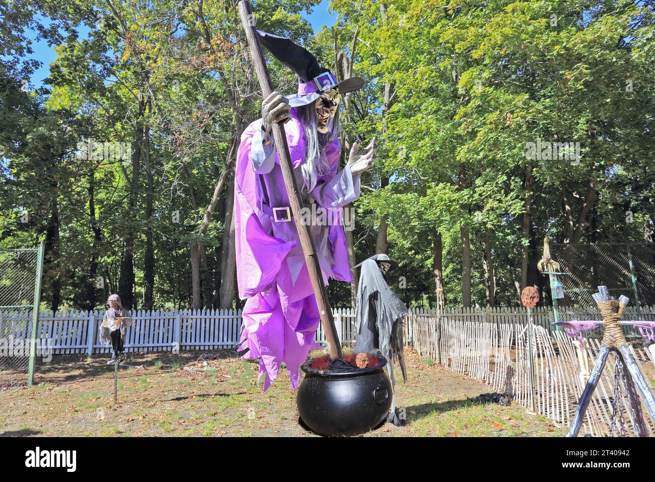 Halloween scene Long Island NY Stock Photo Alamy