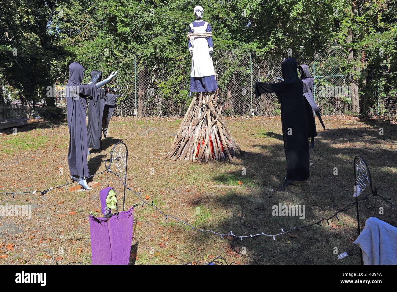 Halloween scene Long Island NY Stock Photo Alamy
