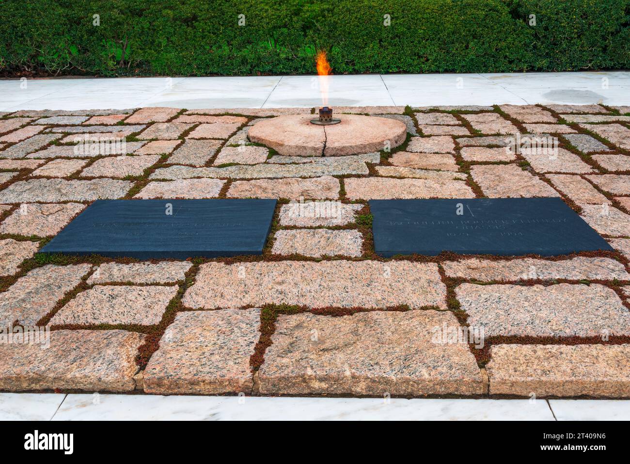 John F. Kennedy gravesite, Arlington National Cemetery, Arlington, Virginia USA Stock Photo