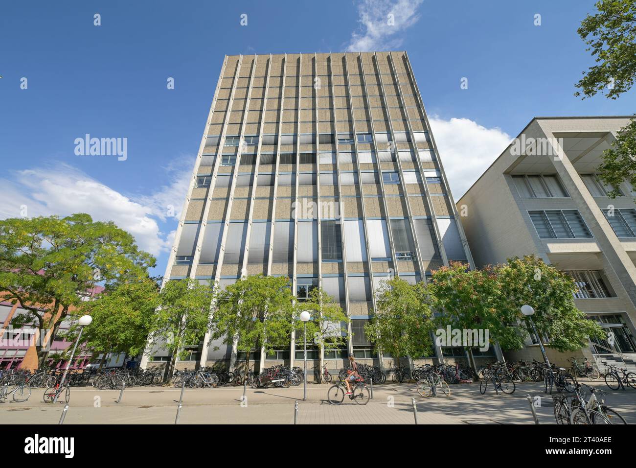 KIT-Bibliothek Süd (altes Gebäude), Karlsruher Institut für Technologie KIT, Straße am Forum, Campus Süd, Karlsruhe, Baden-Württemberg, Deutschland Stock Photo