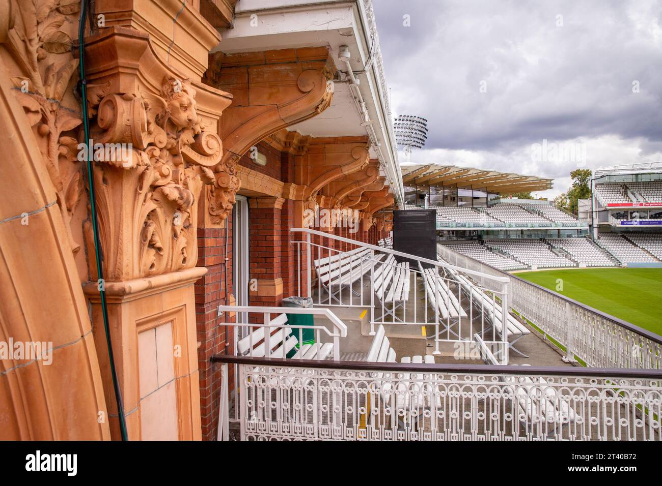 MCC member's stand at Lord's Cricket Ground Stock Photo
