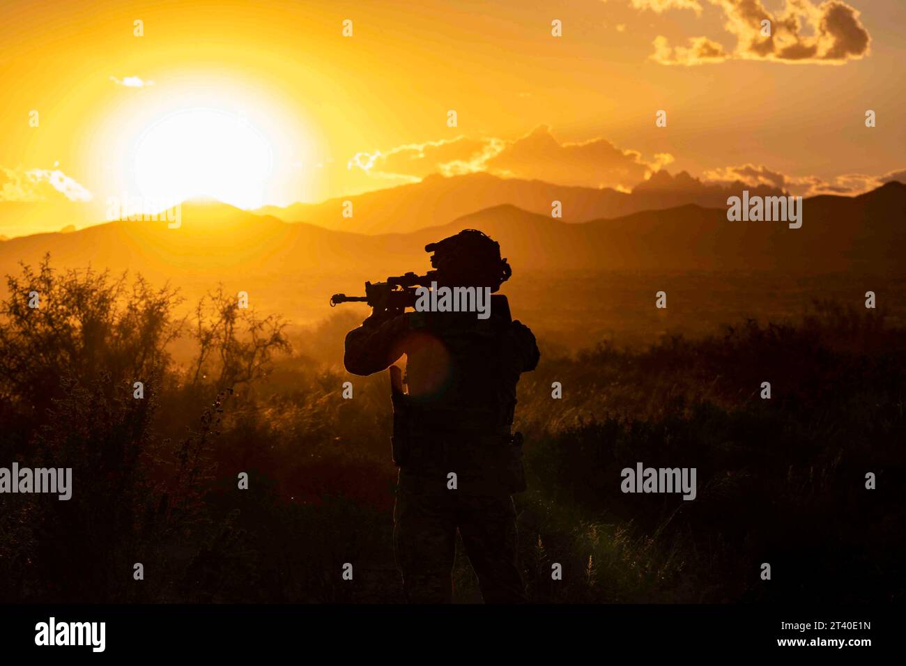 Fort Bliss, Texas, USA. 24th Oct, 2023. A Defender participating in the