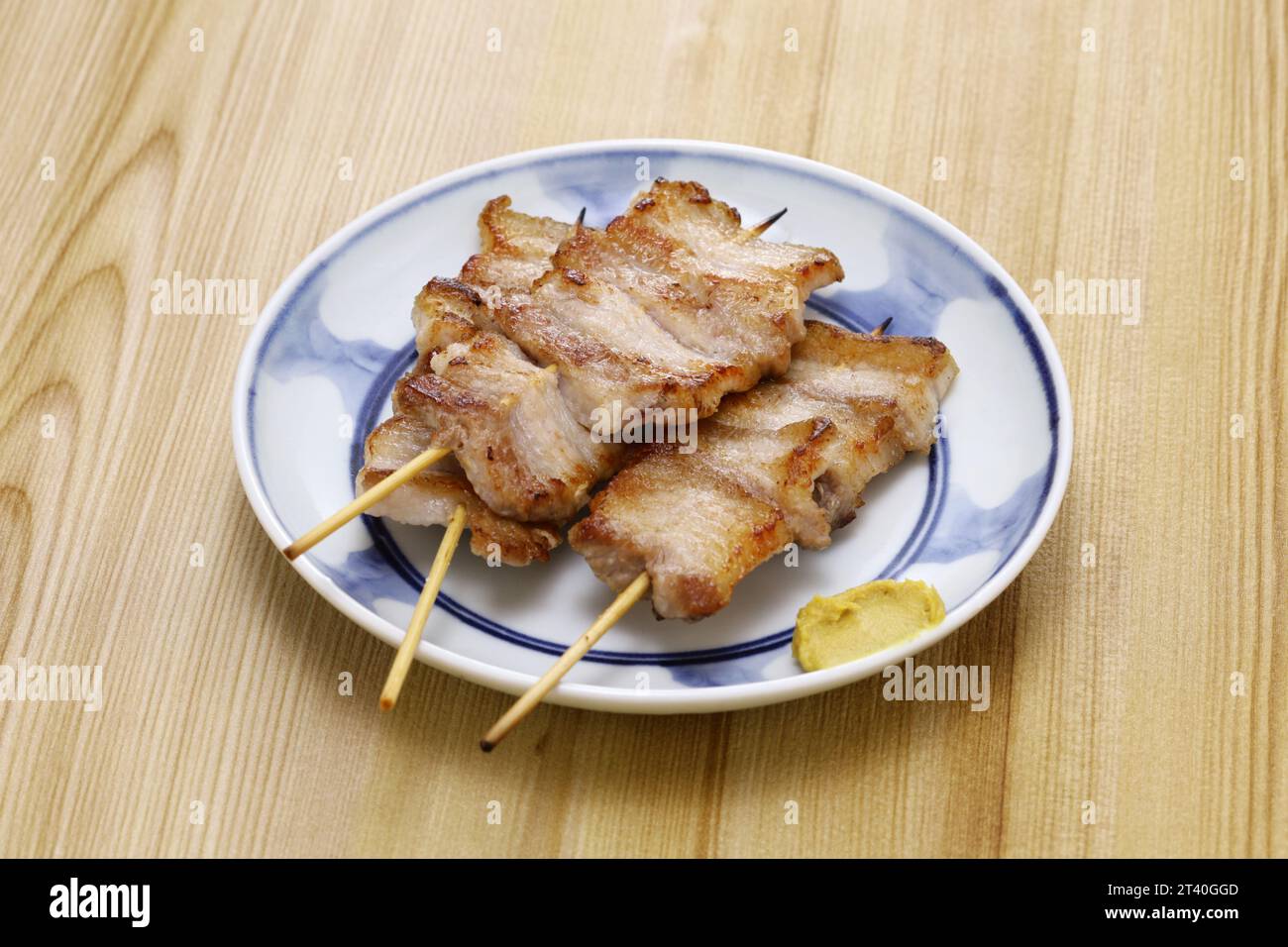 Yakiton, Japanese grilled pork skewers, pork belly Stock Photo Alamy