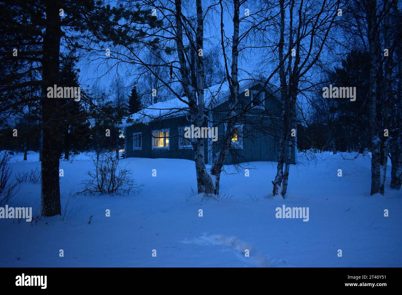 Maison en Laponie Stock Photo Alamy