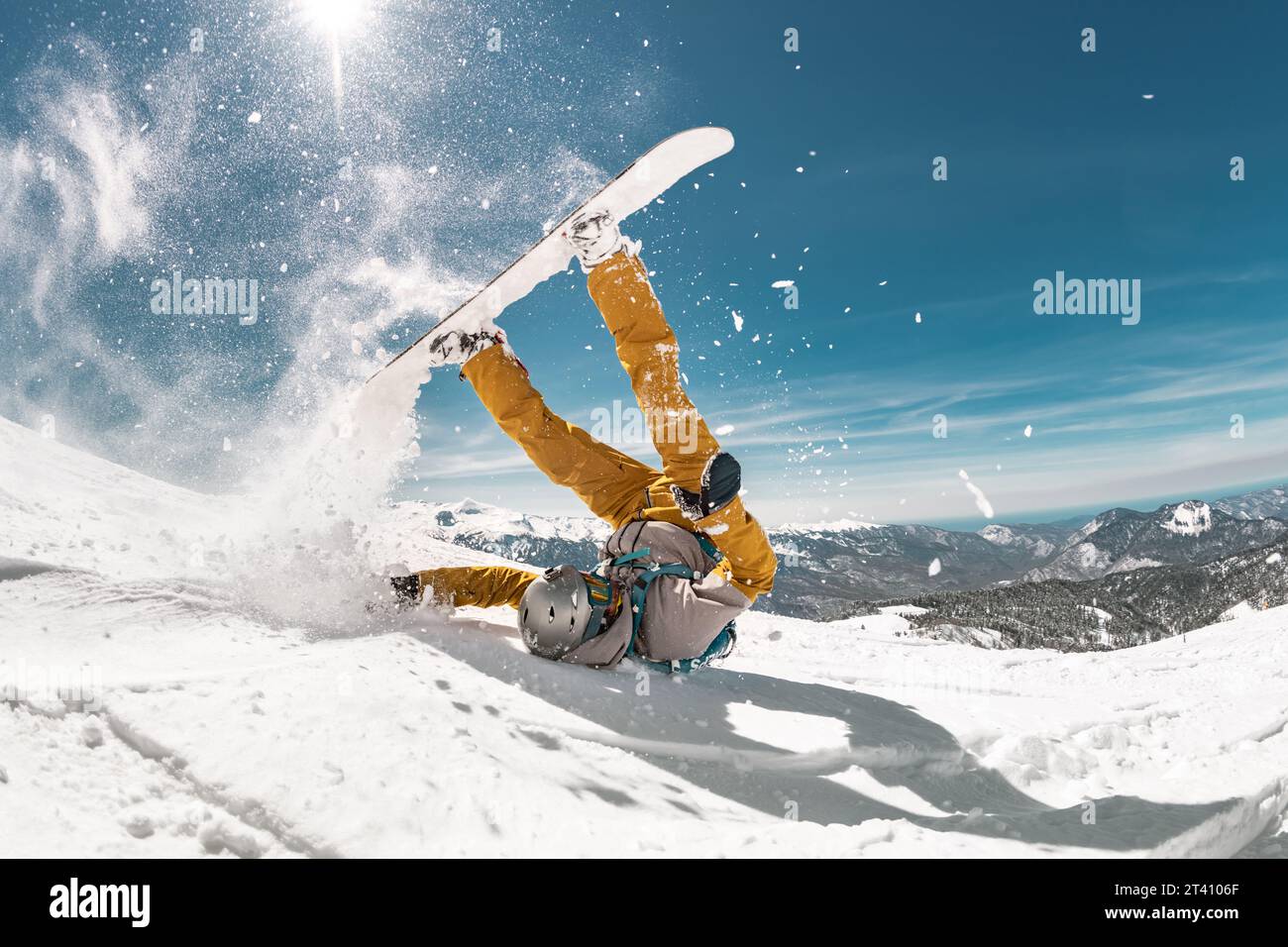 Skier falls on ski slope hi-res stock photography and images - Alamy