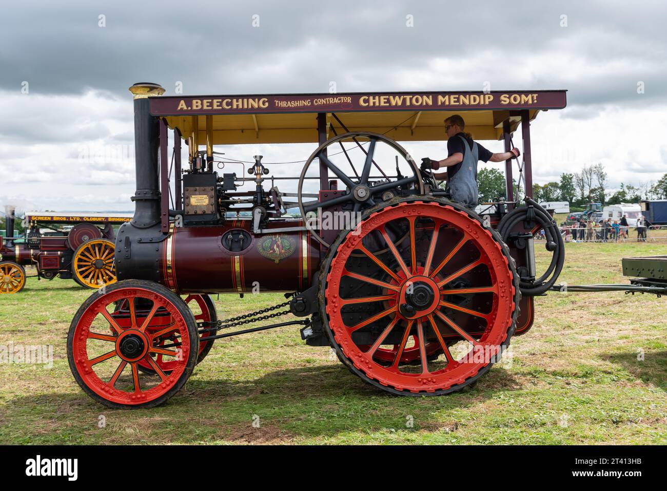 Low Ham.Somerset.United Kingdom.July 23rd 2023.A Marshall traction ...
