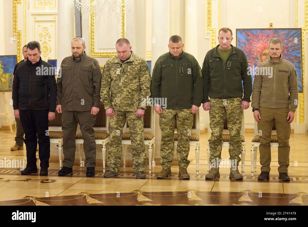 Rustem Stand Kyiv, Ukraine. 27th Oct, 2023. Left to right: Ukrainian National ...