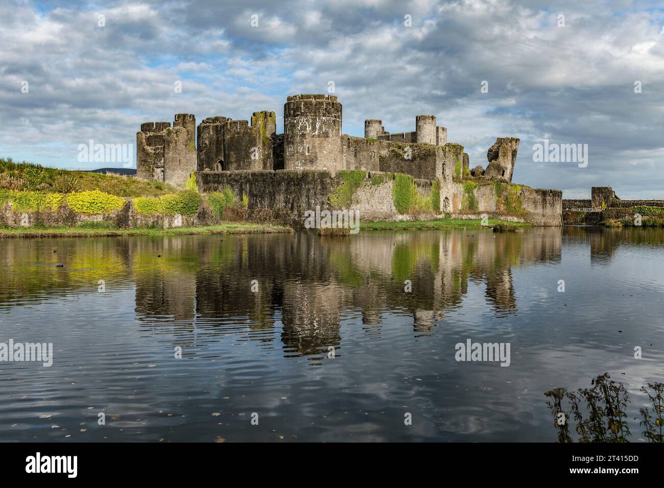 Caerphilly Castle, Caerphilly, South Wales Stock Photo