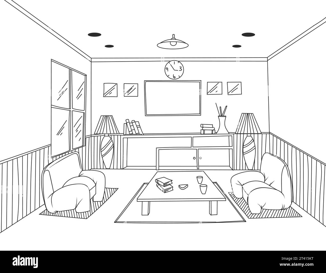 House interior living room scene Royalty Free Vector Image Stock Vector ...