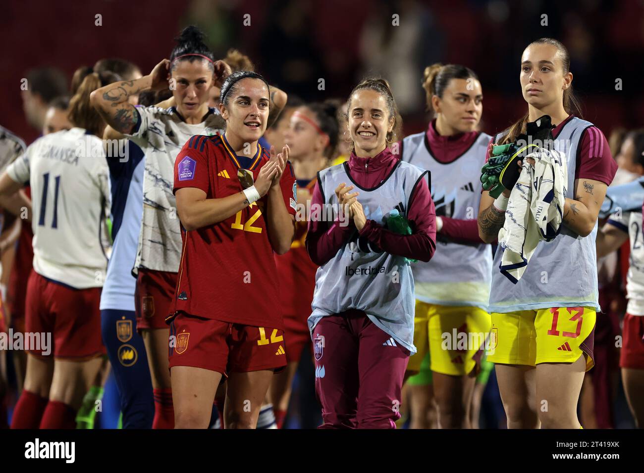 Salerno, Italy. 27th Oct, 2023. Spain players Oihane Hernandez ...