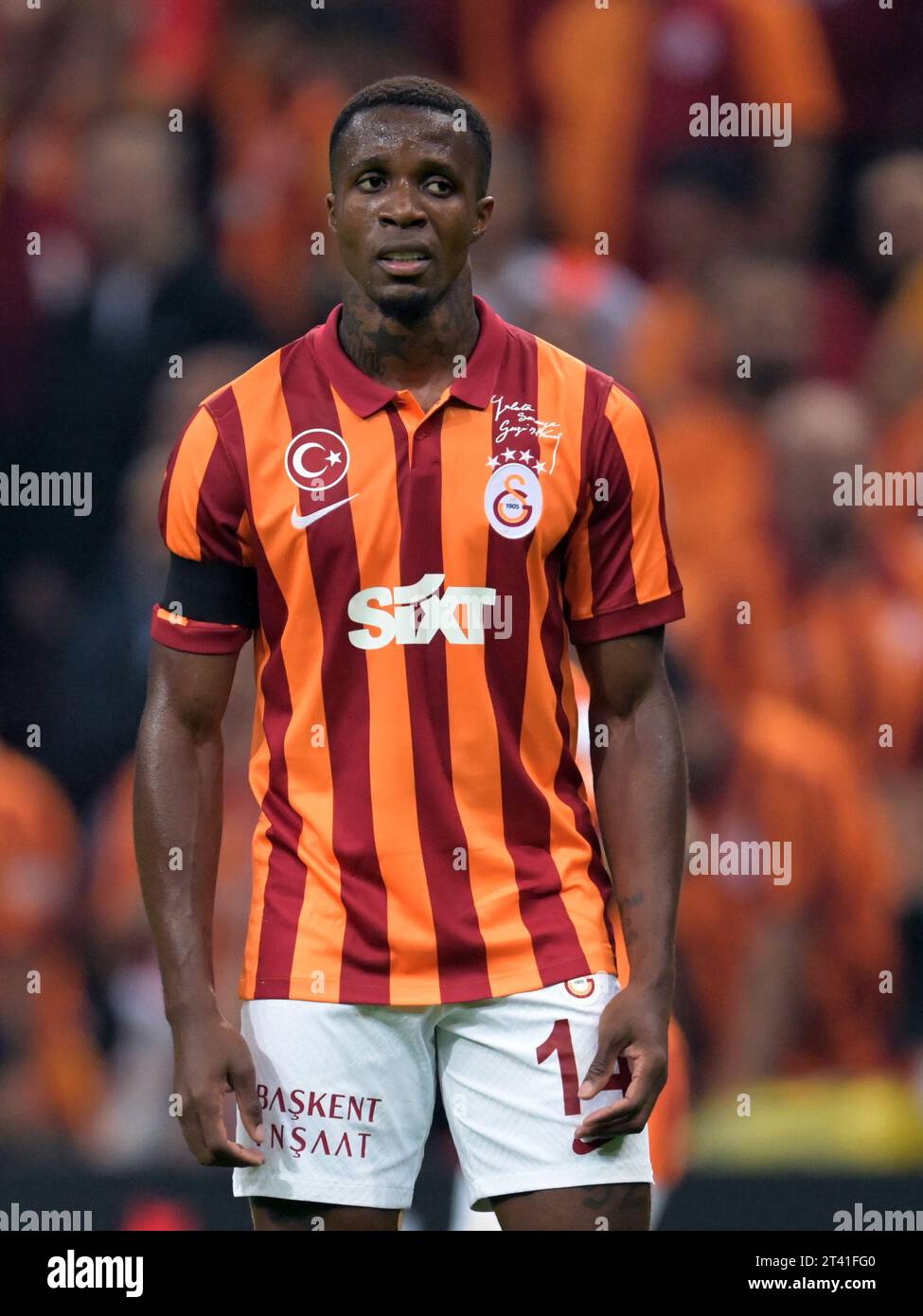 ISTANBUL - Wilfried Zaha of Galatasaray during the Turkish Super Lig ...