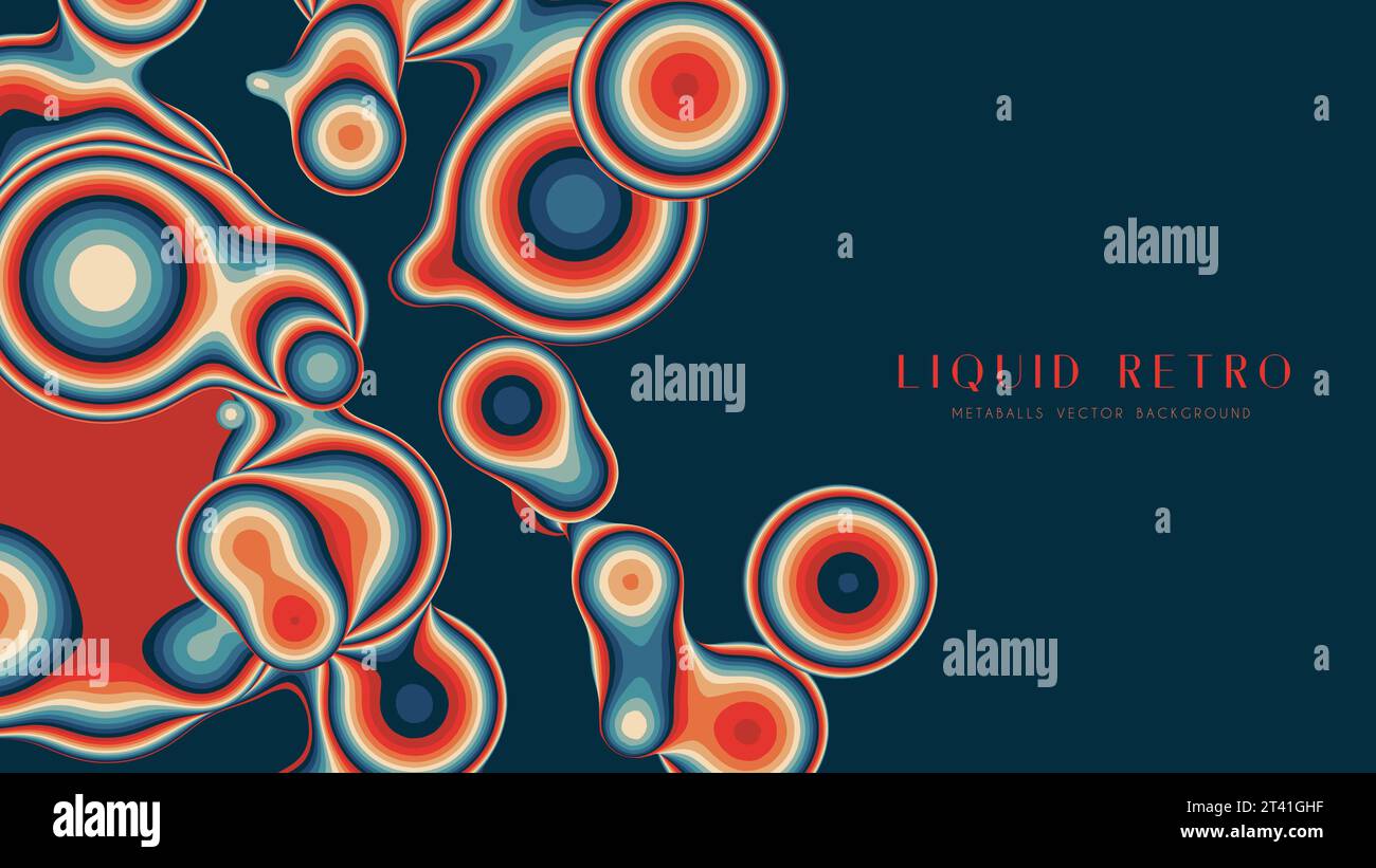 Liquid retro 3D metaball, with organic structure. Abstract vector ...