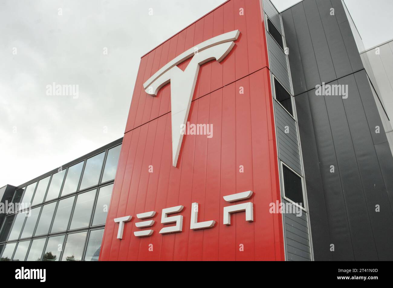 Tesla dealer, Amsterdam. The Netherlands Stock Photo Alamy