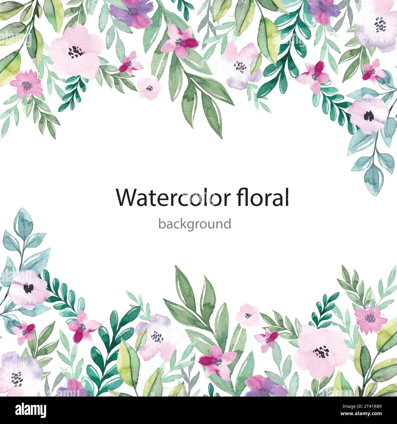 Watercolor floral background Royalty Free Vector Image Stock Vector ...