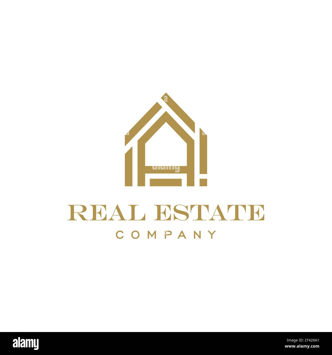 Luxury letter a house for real estate logo design Vector Image Stock ...