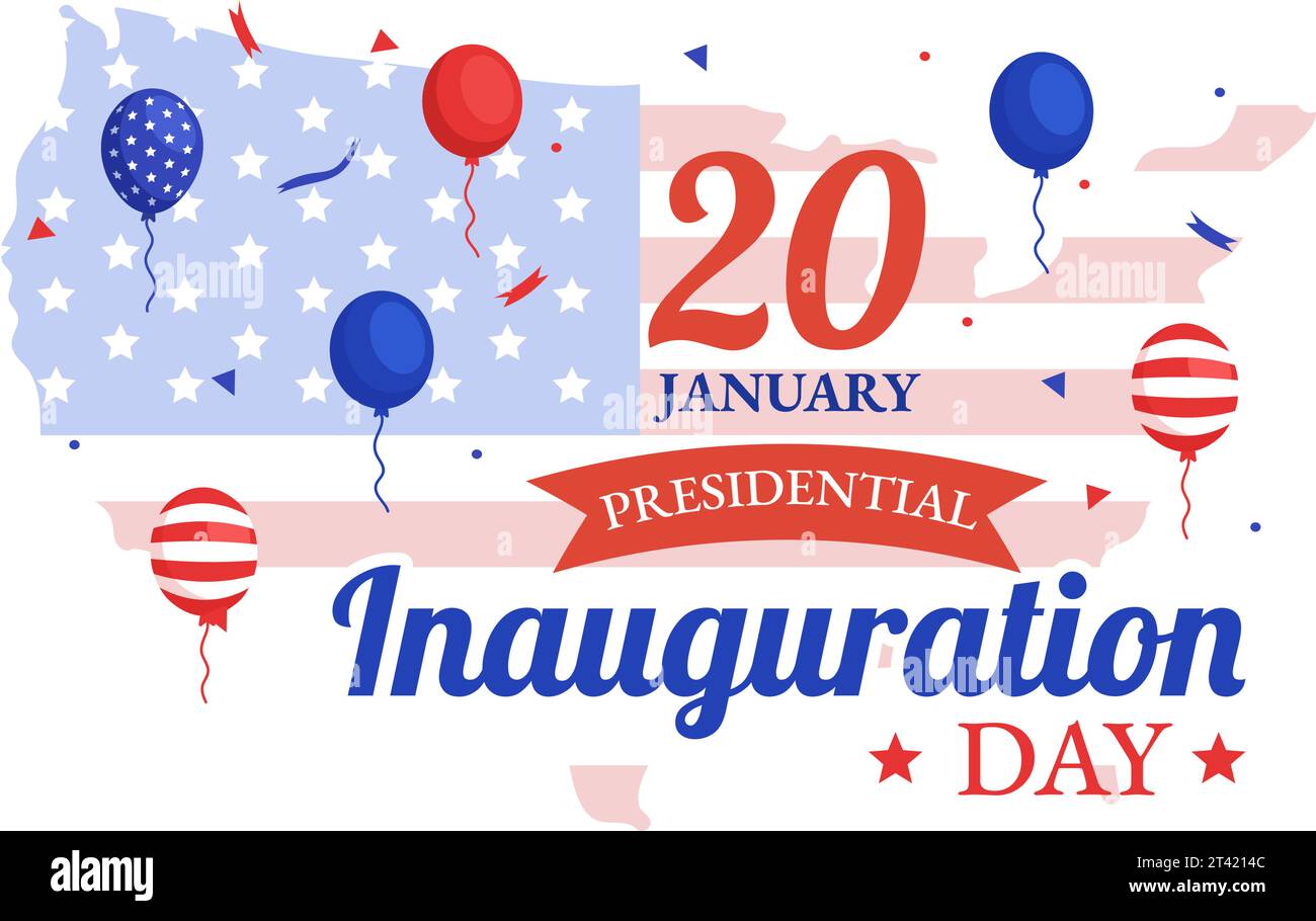 USA Presidential Inauguration Day Vector Illustration January 20 with