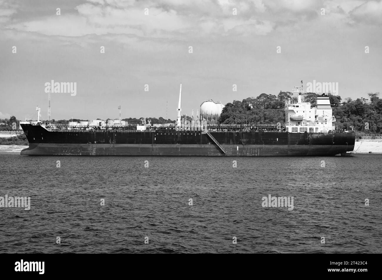 cargo ship at sea. cargo ship at riverside. cargo ship concept. photo