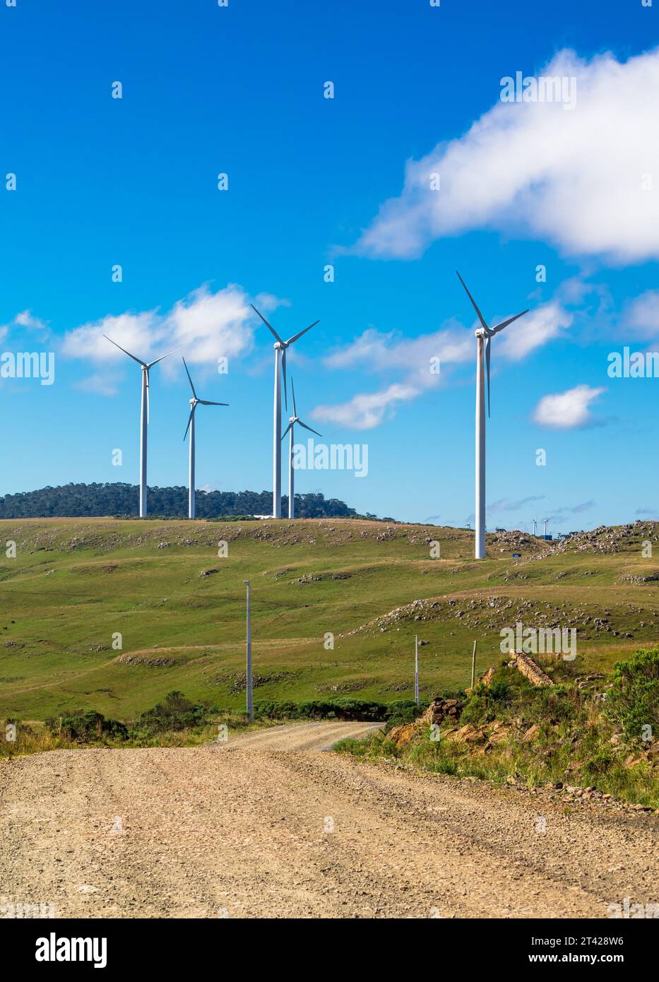 A landscape with wind turbines for power generation Stock Photo - Alamy