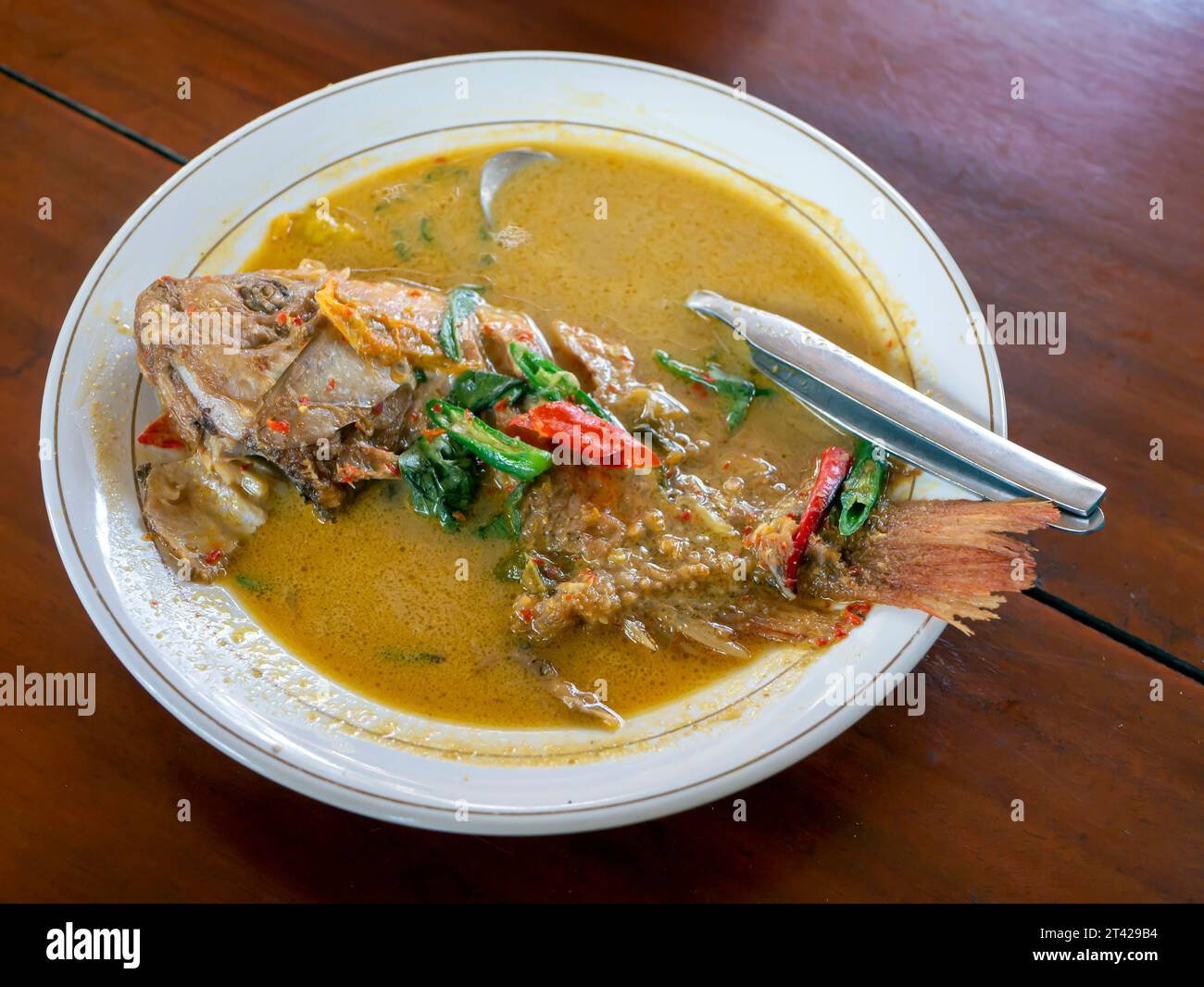 A Delicious Tilapia Or Mujair Fish Oreochromis Niloticus Soup