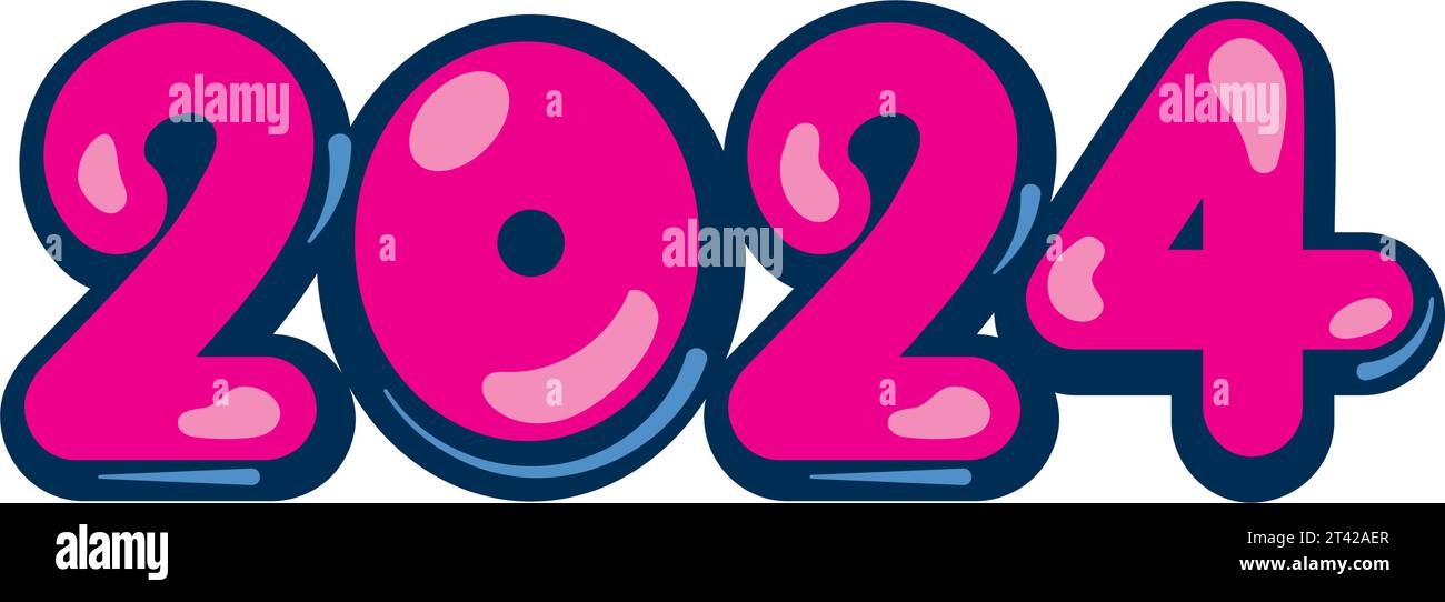 2024 number bubble design Stock Vector Image & Art - Alamy