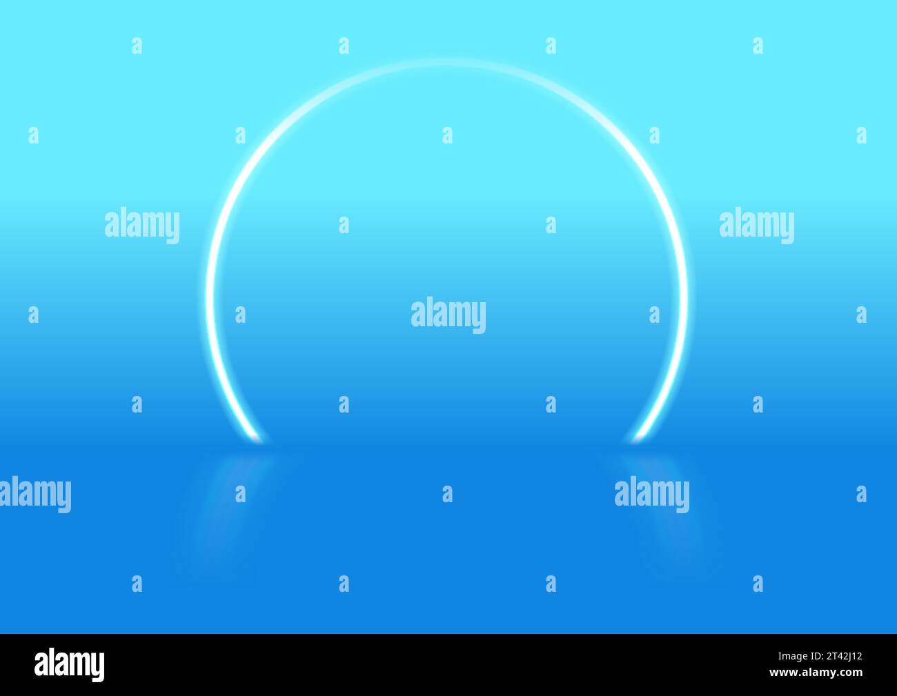 Blue glowing neon circle abstract tech background. Vector graphic ...