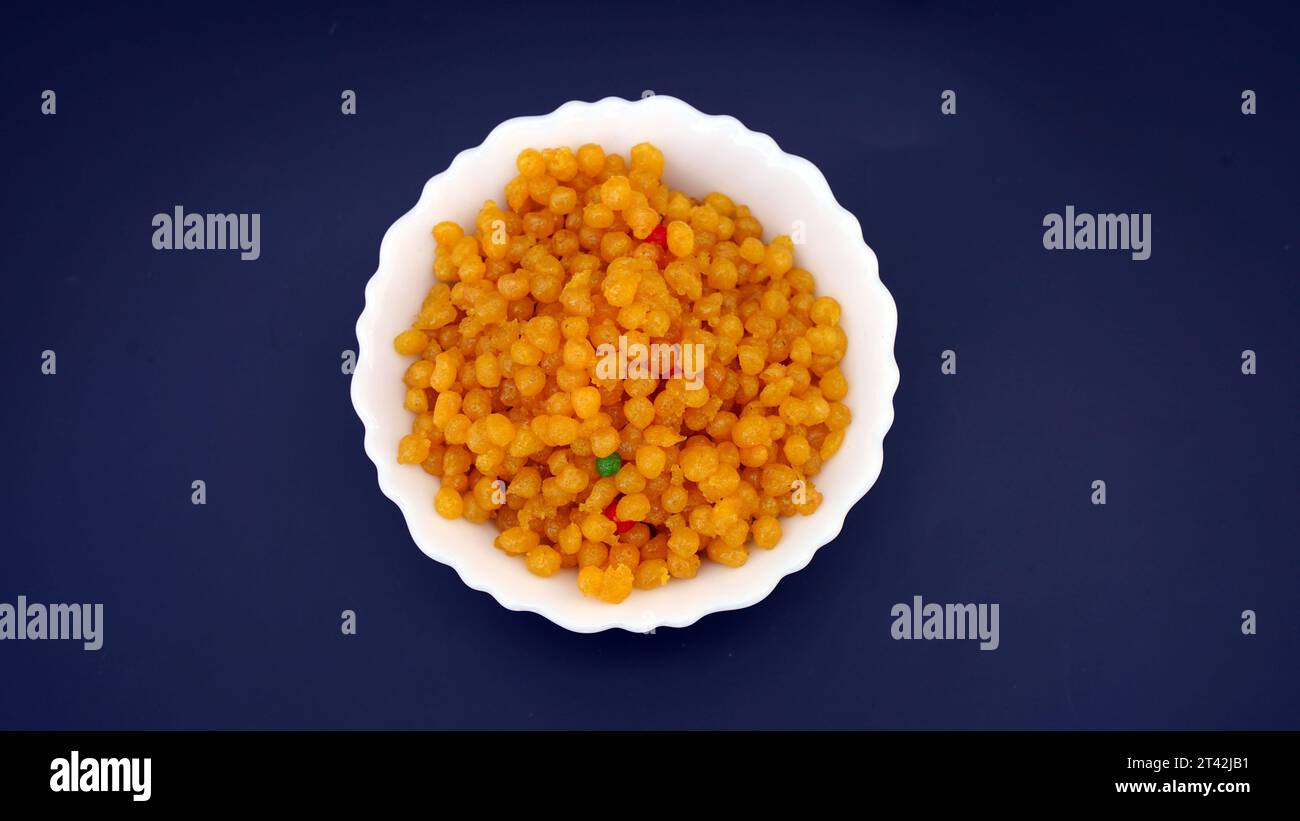 Besan Boondi Also Called Buniya, Boondia, Boondiya, Bunia Are Famous ...