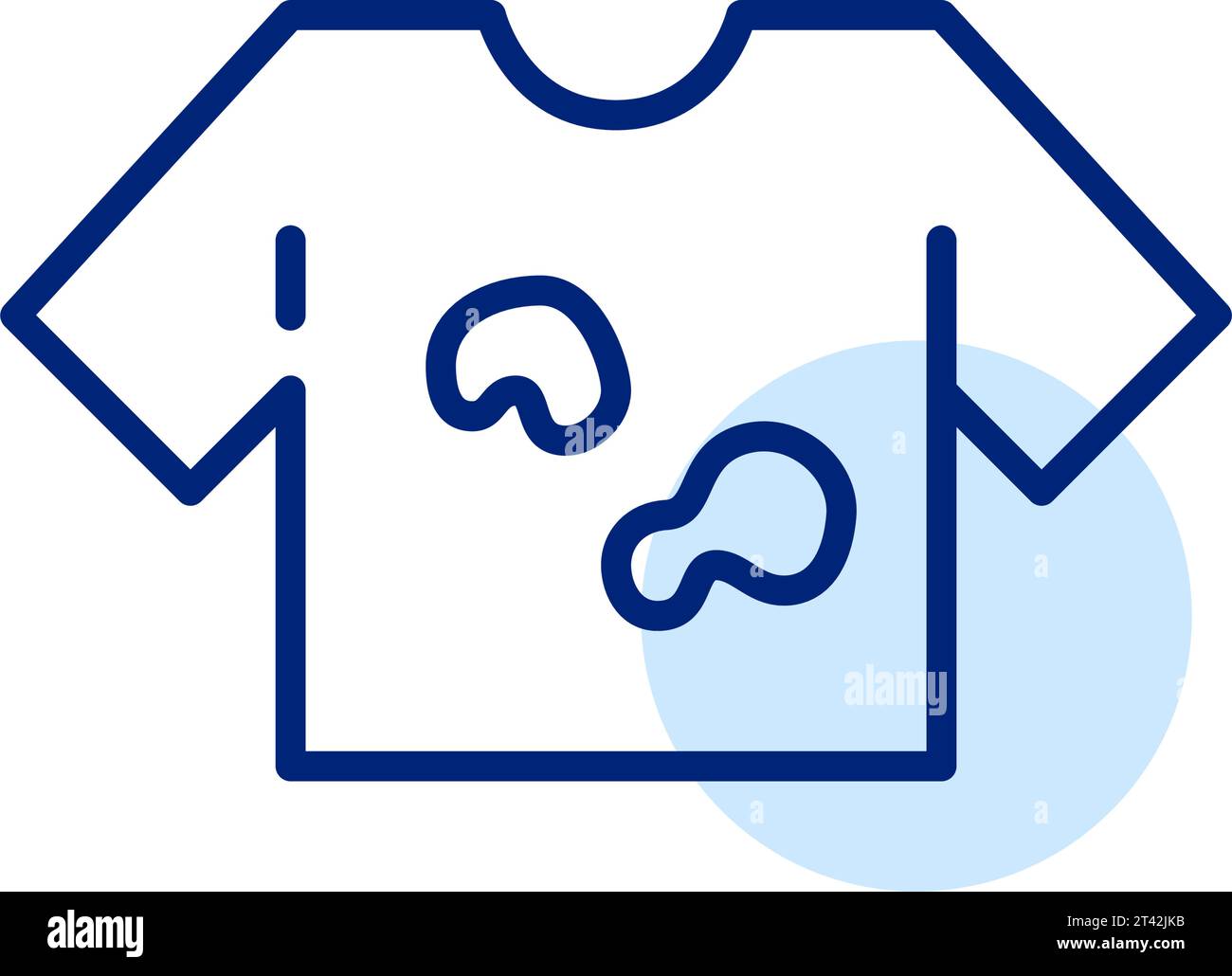 T shirt with stains. Pixel perfect icon Stock Vector
