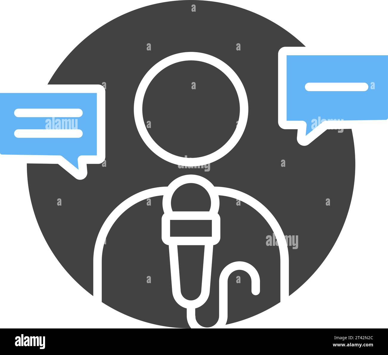 Journalist icon vector image. Suitable for mobile application web application and print media. Stock Vector