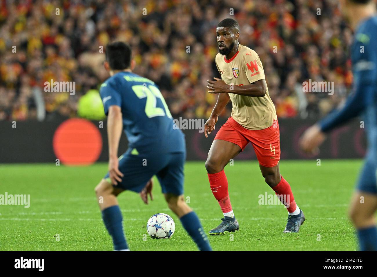 Kevin Danso 4 Of Rc Lens Pictured During The Uefa Champions League Matchday 3 Game In Group B 