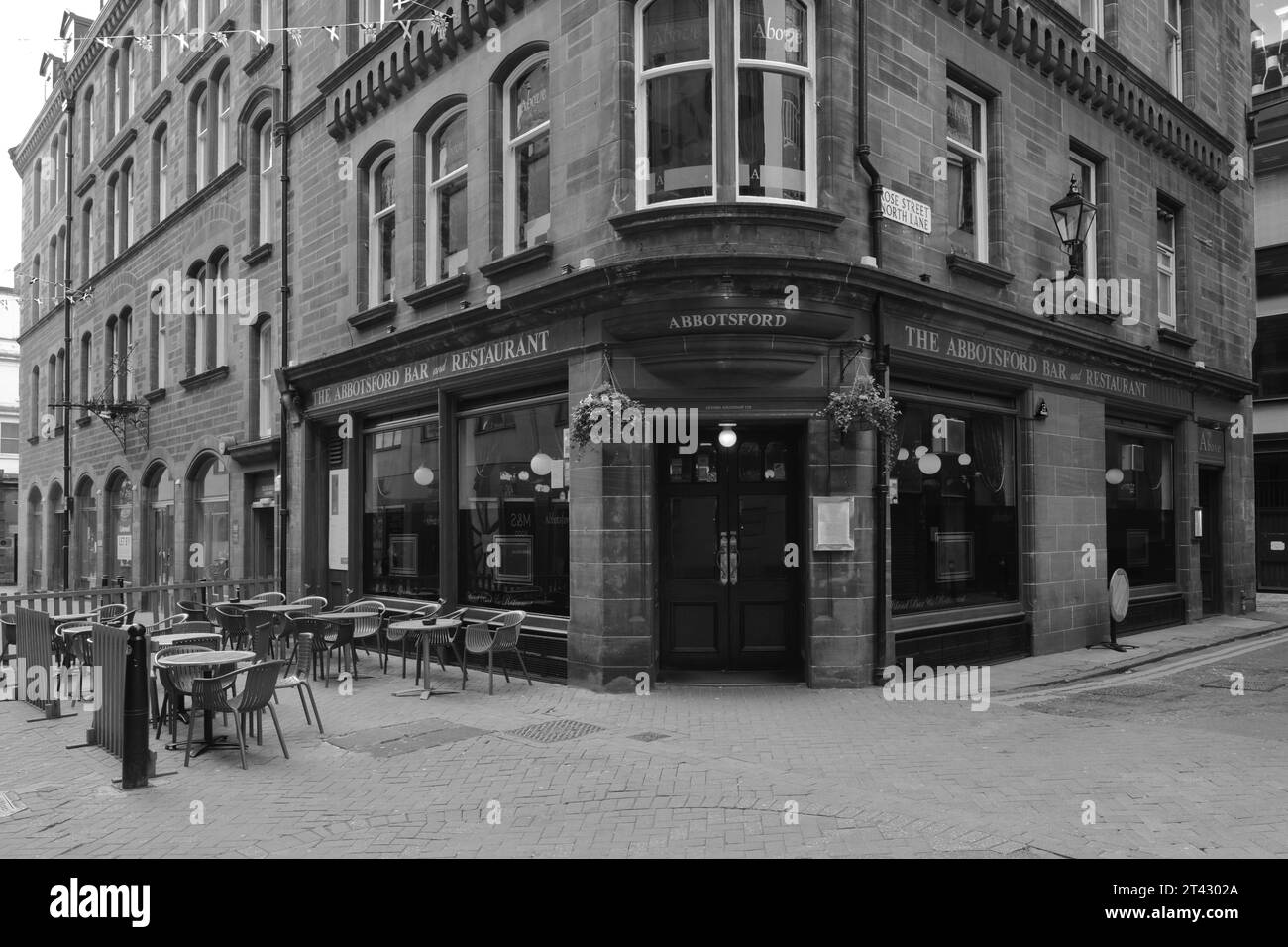 The Abbotsford Bar and Restaurant, Rose Street, Edinburgh City, Scotland, UK Stock Photo