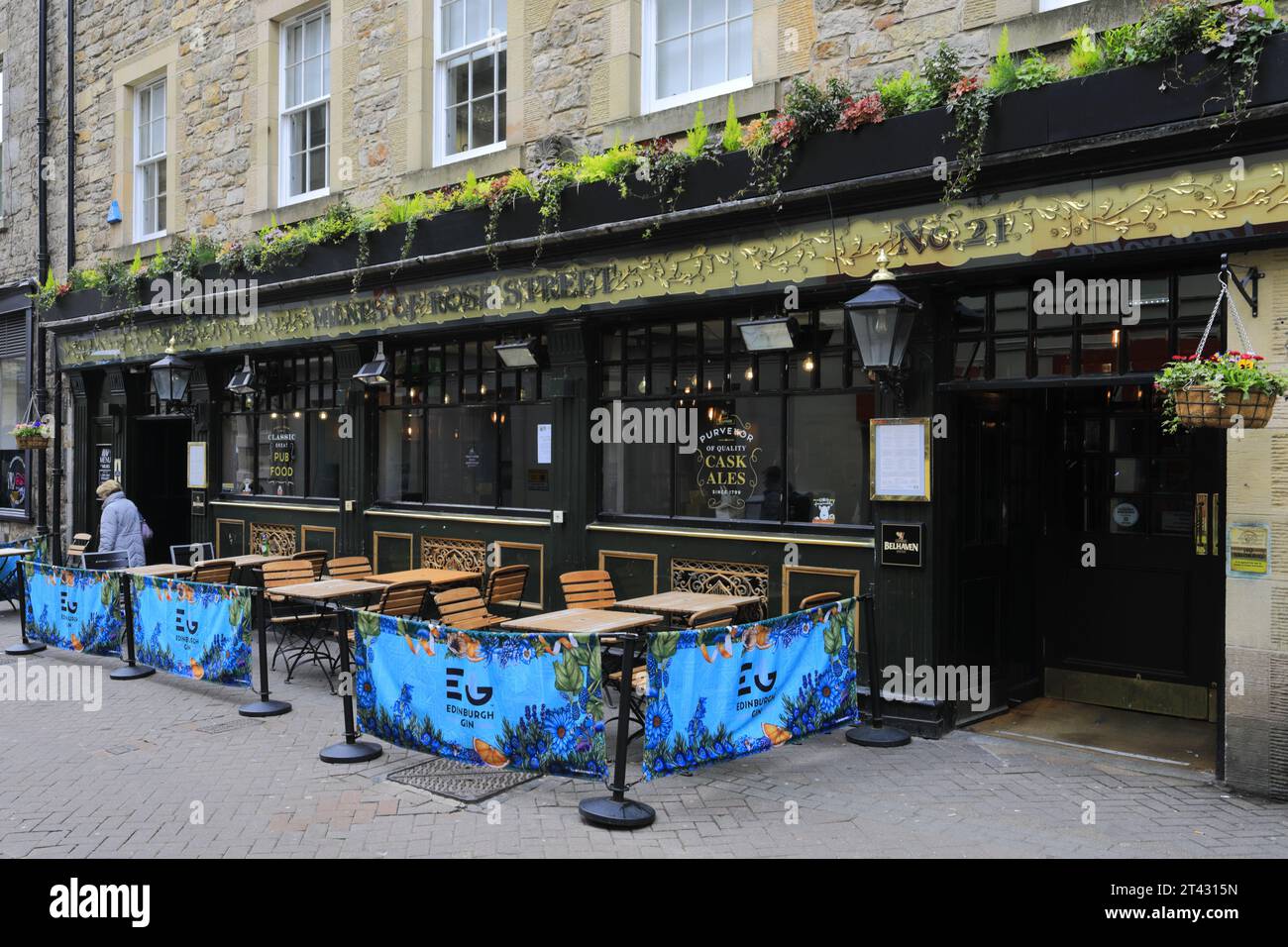 The Milnes pub Rose Street, Edinburgh City, Scotland, UK Stock Photo