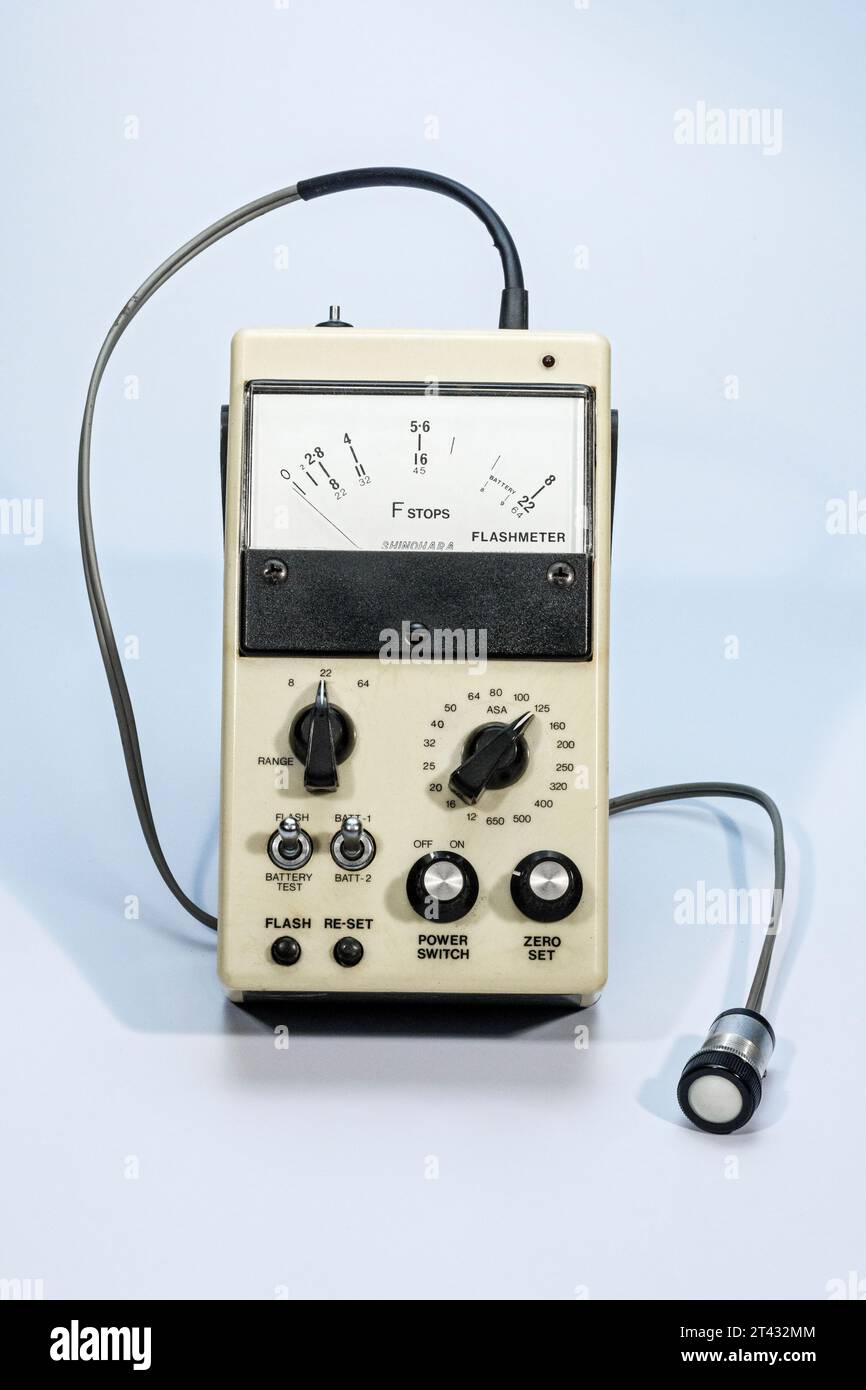 A home made photographic flash meter constructed in 1974 as detailed in