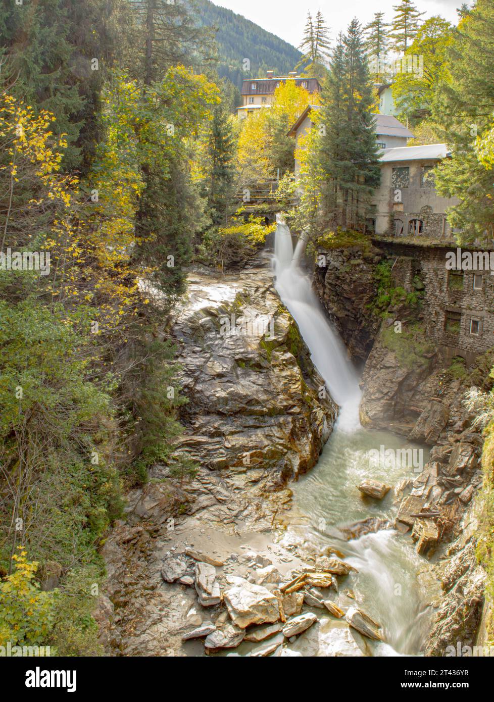 River Gasteiner Ache, Waterfall in Bad Gastein, Austria Stock Photo - Alamy