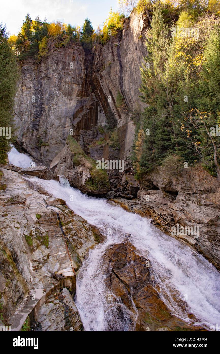 River Gasteiner Ache, Waterfall in Bad Gastein, Austria Stock Photo - Alamy