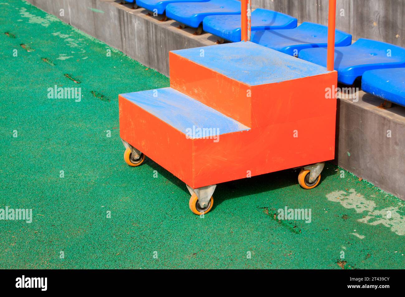 starting position steps in a sports meet Stock Photo Alamy