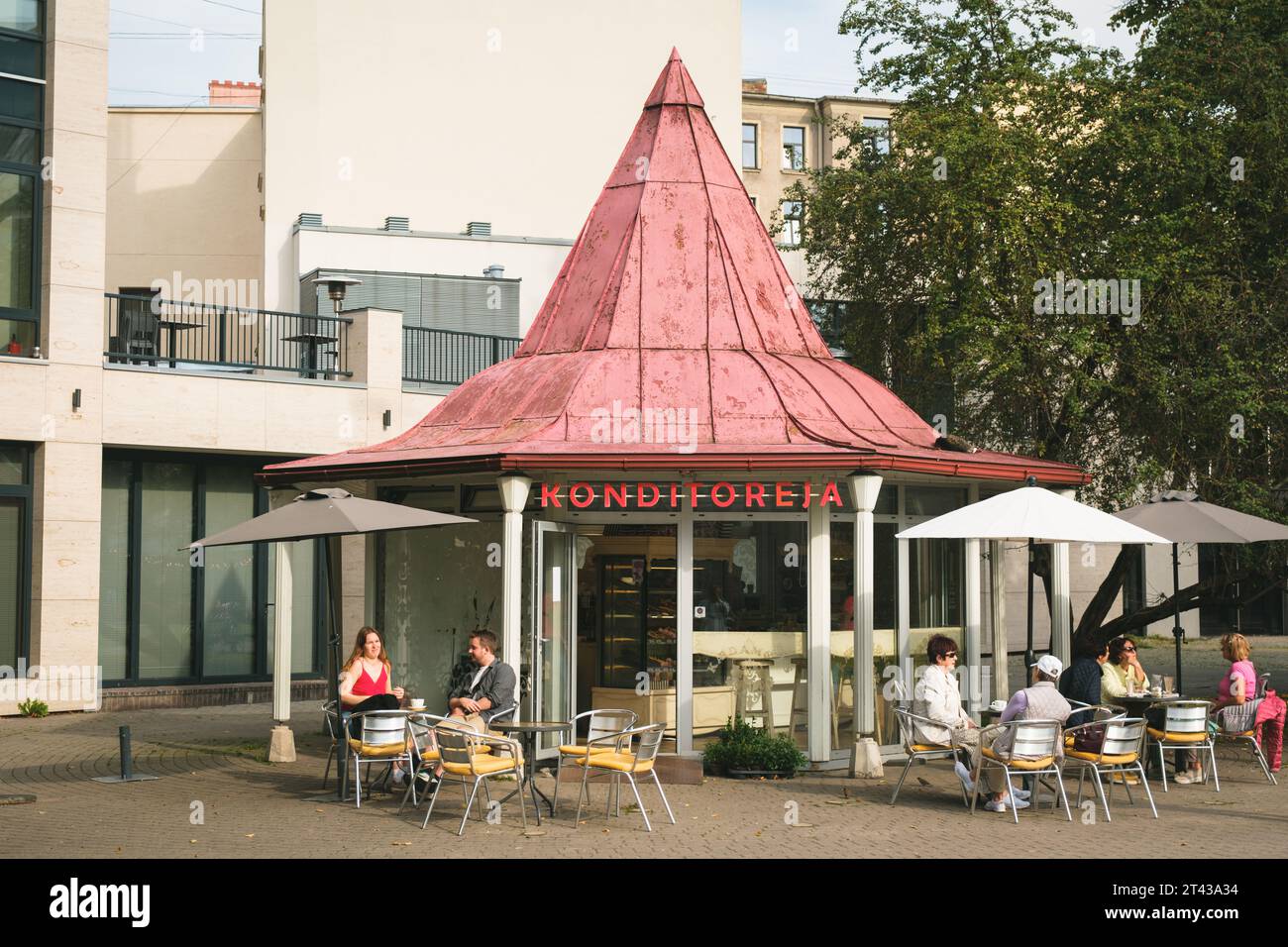 A pastry shop in Riga, Latvia Stock Photo